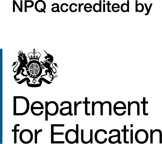 NPQ Accredited by DfE logo