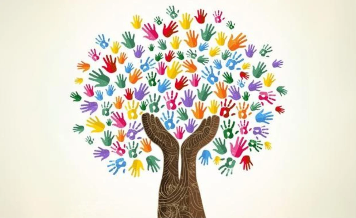 A tree with hands graphic showing the fluid nature of adaptive teaching