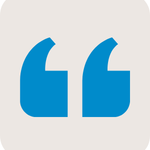 Blue quotation mark